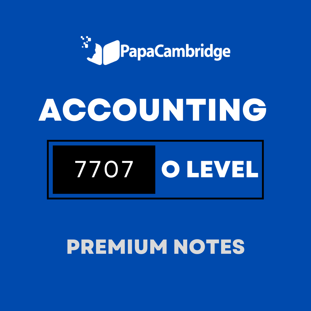 Accounting 7707 Notes - Latest Syllabus