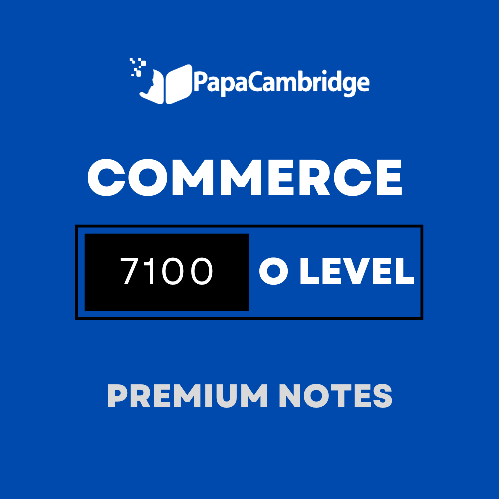 Commerce 7100 Notes - Latest Syllabus