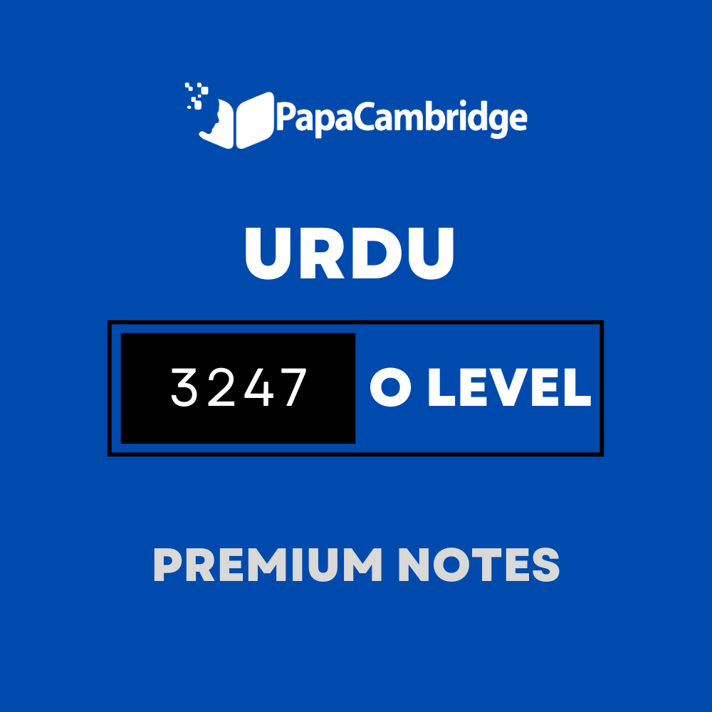 Urdu 3247 Notes - Latest Syllabus