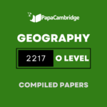 Geography 2217 Yearly Unsolved Past Papers (5 – 10 years)