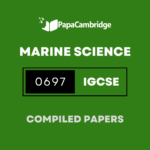 Marine Science 0697 Yearly Unsolved Past Papers (5 – 10 years)