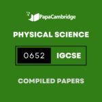 Physical Science 0652 Yearly Unsolved Past Papers (5 – 10 years)