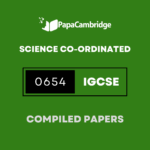 Sciences – Co-ordinated (Double) 0654 Yearly Unsolved Past Papers (5 – 10 years)