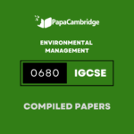 Environmental Management 0680 Yearly Unsolved Past Papers (5 – 10 years)
