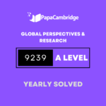 Global Perspectives & Research 9239 AS Level Solved Past Papers (3 – 10 years)