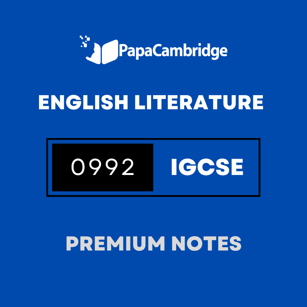 English – Literature in English (9–1) 0992 Notes – Latest Syllabus