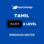 Tamil – Language 8689 (AS Level only) Notes - Latest Syllabus